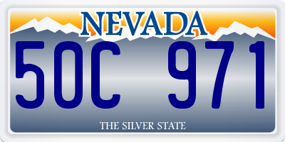 NV license plate 50C971