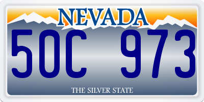 NV license plate 50C973