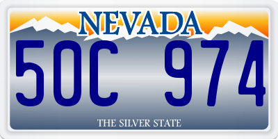 NV license plate 50C974