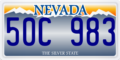 NV license plate 50C983
