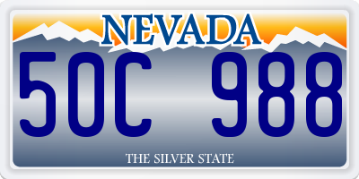 NV license plate 50C988