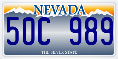 NV license plate 50C989