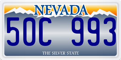 NV license plate 50C993