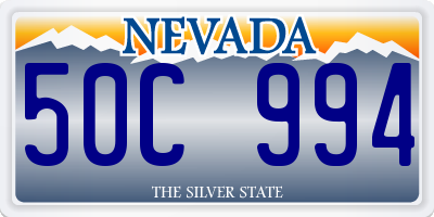 NV license plate 50C994
