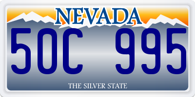 NV license plate 50C995