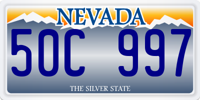 NV license plate 50C997