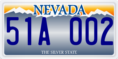 NV license plate 51A002