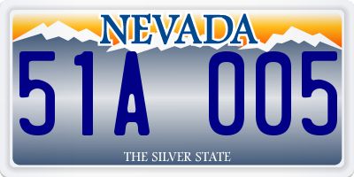 NV license plate 51A005