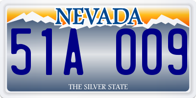 NV license plate 51A009