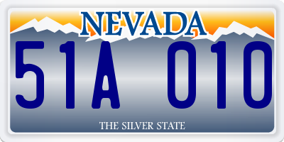 NV license plate 51A010