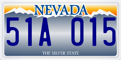 NV license plate 51A015