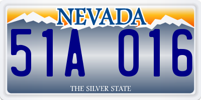 NV license plate 51A016