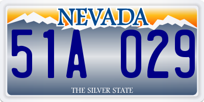 NV license plate 51A029