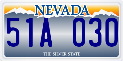 NV license plate 51A030