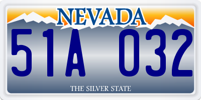 NV license plate 51A032