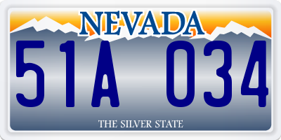 NV license plate 51A034