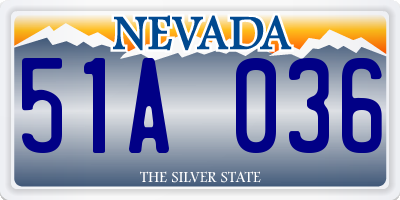 NV license plate 51A036