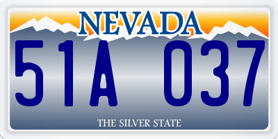 NV license plate 51A037