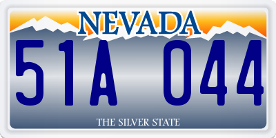 NV license plate 51A044