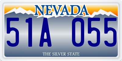 NV license plate 51A055