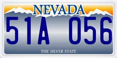 NV license plate 51A056