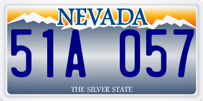 NV license plate 51A057