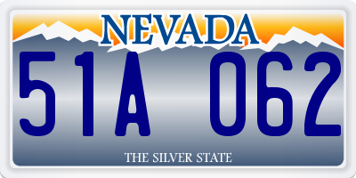 NV license plate 51A062