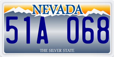 NV license plate 51A068