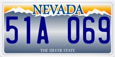 NV license plate 51A069