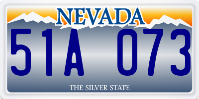 NV license plate 51A073