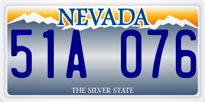 NV license plate 51A076