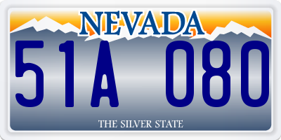 NV license plate 51A080