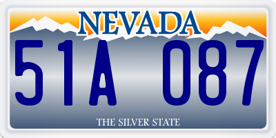 NV license plate 51A087