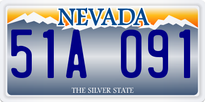 NV license plate 51A091