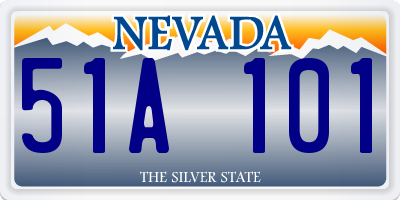 NV license plate 51A101