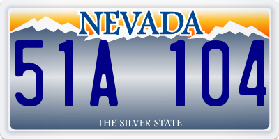 NV license plate 51A104