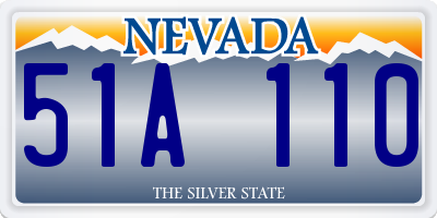 NV license plate 51A110