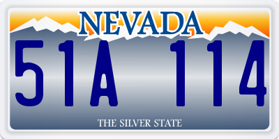 NV license plate 51A114