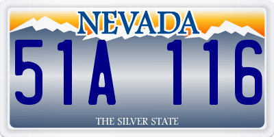 NV license plate 51A116