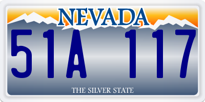 NV license plate 51A117