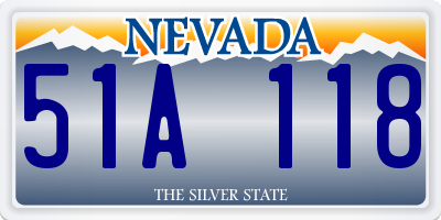 NV license plate 51A118
