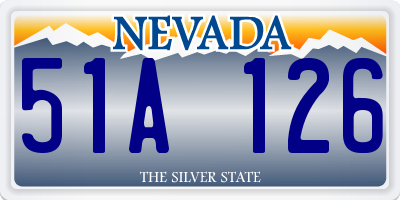 NV license plate 51A126