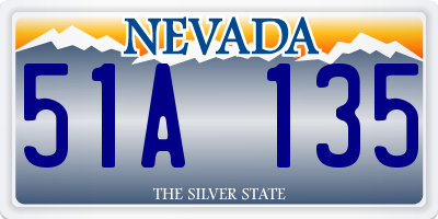 NV license plate 51A135