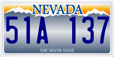 NV license plate 51A137