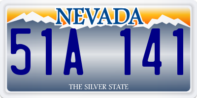 NV license plate 51A141