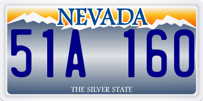 NV license plate 51A160