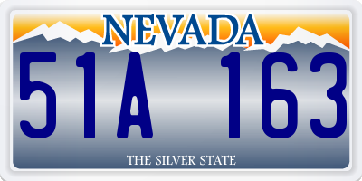 NV license plate 51A163