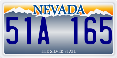 NV license plate 51A165