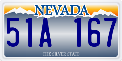 NV license plate 51A167