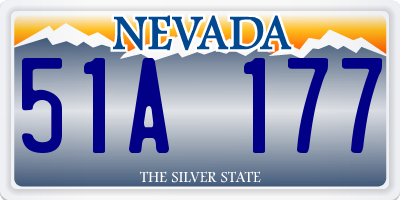 NV license plate 51A177